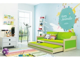 Lastevoodi DAWID männipuit madratsitega pilt