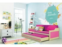 Lastevoodi DAWID männipuit madratsitega pilt 4