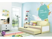 Lastevoodi DAWID männipuit madratsitega pilt 6