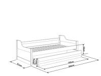 Lastevoodi DAWID männipuit madratsitega pilt 9