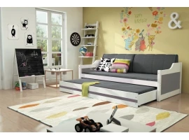 Lastevoodi DAWID valge madratsitega