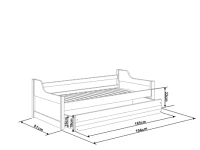 Lastevoodi DAWID valge madratsitega pilt 8