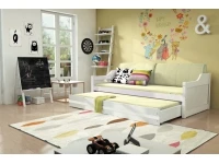 Lastevoodi DAWID valge madratsitega pilt 3