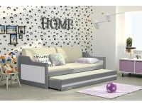 Кровать детская DAWID графит c матрасами pilt 2