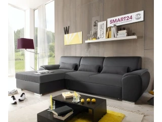 Угловой диван-кровать ANTARA SMART черный/серый pilt