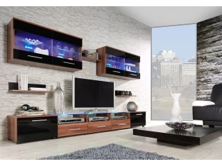 Секция CAMA I черный высокий глянец и слива матовый/слива матовый pilt