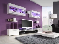 Секция CAMA I белый высокий глянец и черный высокий глянец/белый матовый pilt 2