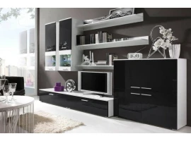 Sektsioon COMO must kõrgläige/matt valge