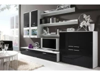 Sektsioon COMO must kõrgläige/matt valge pilt 2