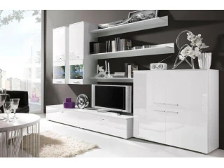 Sektsioon COMO valge kõrgläige/matt valge pilt