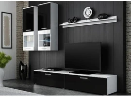 Sektsioon COMO MINI must kõrgläige/matt valge