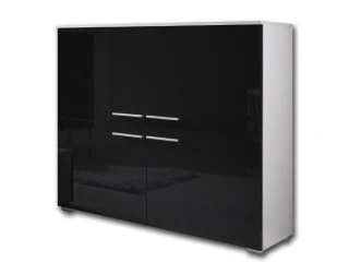 Kummut COMO must kõrgläige/matt valge pilt