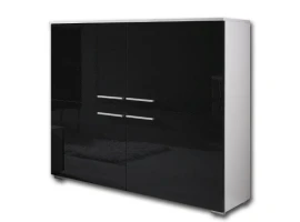 Kummut COMO must kõrgläige/matt valge