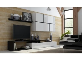 Sektsioon GOYA valge kõrgläige/matt valge/matt must