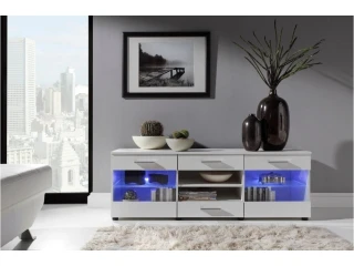 Kummut LOGO I valge kõrgläige/matt valge pilt