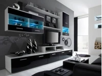 Sektsioon LOGO II must kõrgläige/matt valge pilt 2