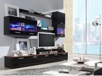 Sektsioon LOGO II must kõrgläige/ploomipuit ja matt must pilt 2