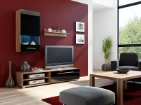 Секция LUXOR черный высокий глянец/слива pilt 2