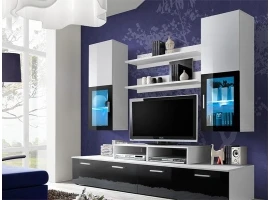 Sektsioon MINI valge kõrgläige ja must kõrgläige/matt valge