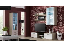 Sektsioon SOHO VI valge kõrgläige/tamm sonoma