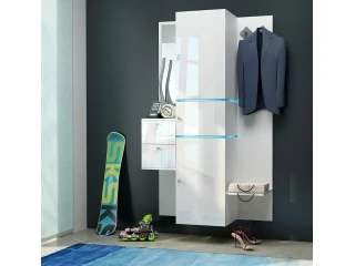 Прихожая LEDOX II белый и белый глянец pilt