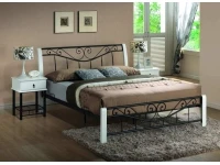 Voodi 160x200 PARMA 160 must - valge pilt 2