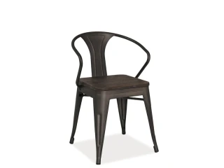 Стул ALVA сталь и дерево pilt