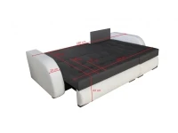 Угловой диван-кровать PIREUS черно-белый pilt 3