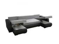 Угловой диван-кровать PIREUS BIS серый-черный pilt 4