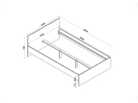 Кровать 120x200 LIMA LOZ 120 сонома pilt 5