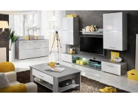 Журнальный стол BLADE 2 белый и титан pilt 3