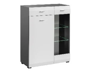 Комод CLIF GL графит и белый pilt