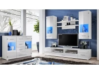 Комод RENO белый и белый глянец pilt 3