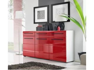 Комод TIMBER 1 красный глянец pilt