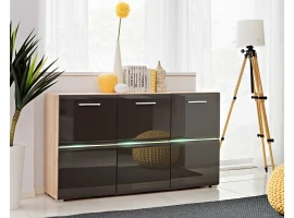 Комод BLADE 2 бук иконик и лава глянец