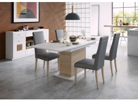 Pikendatav laud STARS 03 valge - tamm sonoma