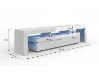 TV-alus TV 190 valge - must pilt 3