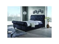 Voodi 160x200 NAPOLI must samet pilt 2