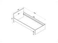 Кровать 90x200 LIMA LOZ 90 белый pilt 4