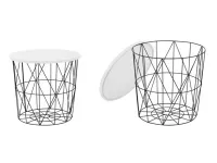 Diivanilaud MARIFFA must-valge pilt 2