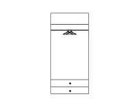 Шкаф для одежды SELENE 28 белый HG pilt 4