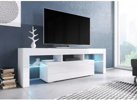 TV стол TORO 138 белый - белый глянец