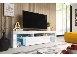 TV стол TORO 158 белый - белый глянец