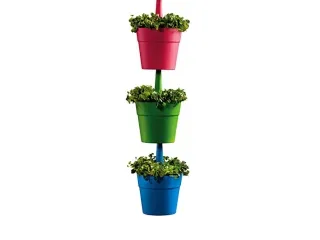 Istutuspottide komplekt RAINBOW PLANTER sinine, roheline, roosa pilt