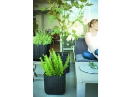 Lillepotiümbris CUBE PLANTER väike, pruun