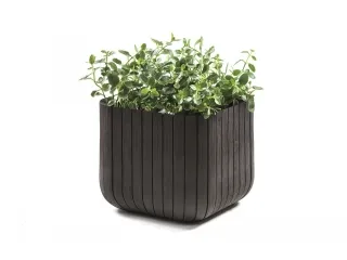 Lillepotiümbris CUBE PLANTER suur, pruun pilt