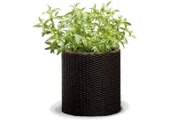 Lillepotiümbris CYLINDER PLANTER SMALL, pruun pilt 4