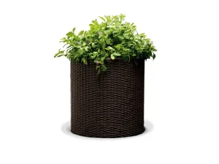 Lillepotiümbris CYLINDER PLANTER MEDIUM, pruun pilt