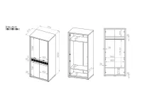 Шкаф для одежды DALLAS 01 pilt 7