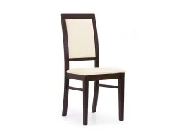 Стул SYLWEK 1 темный орех - эко-кожа